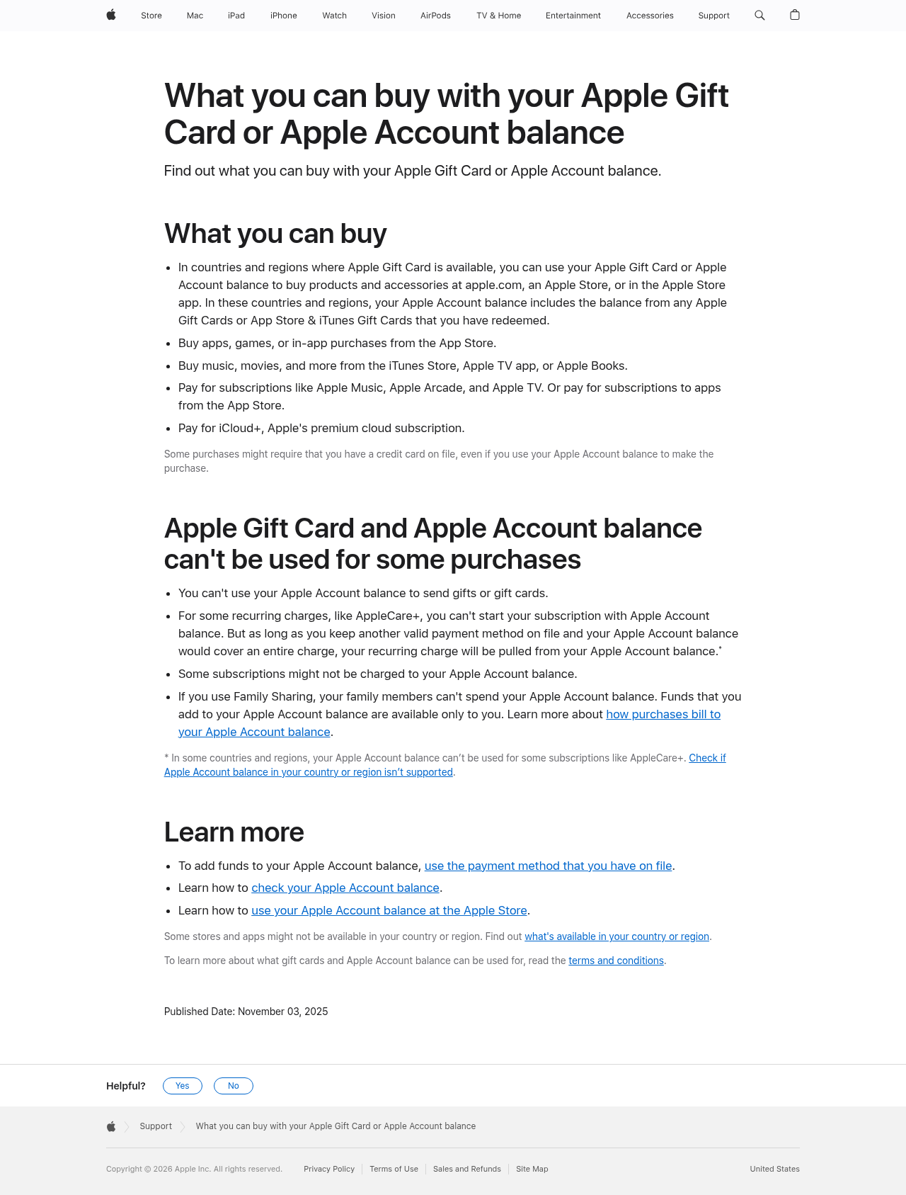 Apple 官方说明:Apple Gift Card / Apple Account balance 可支付 App Store 订阅